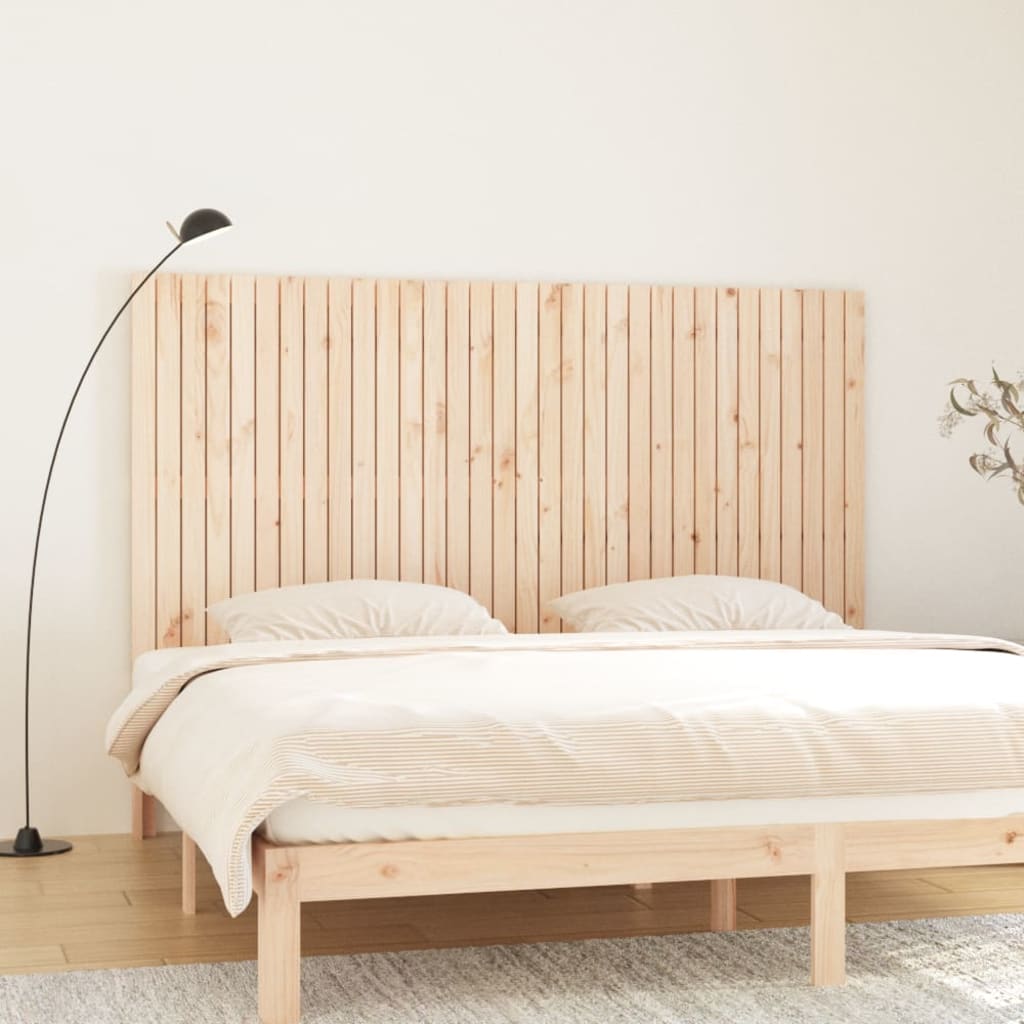 vidaXL Wall Headboard 108x3x110 cm Solid Wood Pine Natural