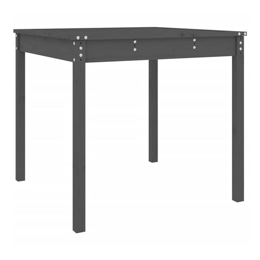 Garden Table 121x82,5x76 cm Solid Wood Pine Depth 82.5 cm Grey pine