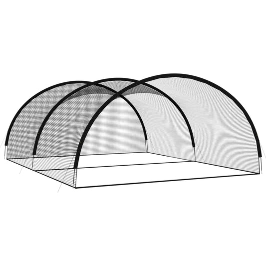 Baseball Batting Cage Net Black Polyester 600 x 400 x 250 cm