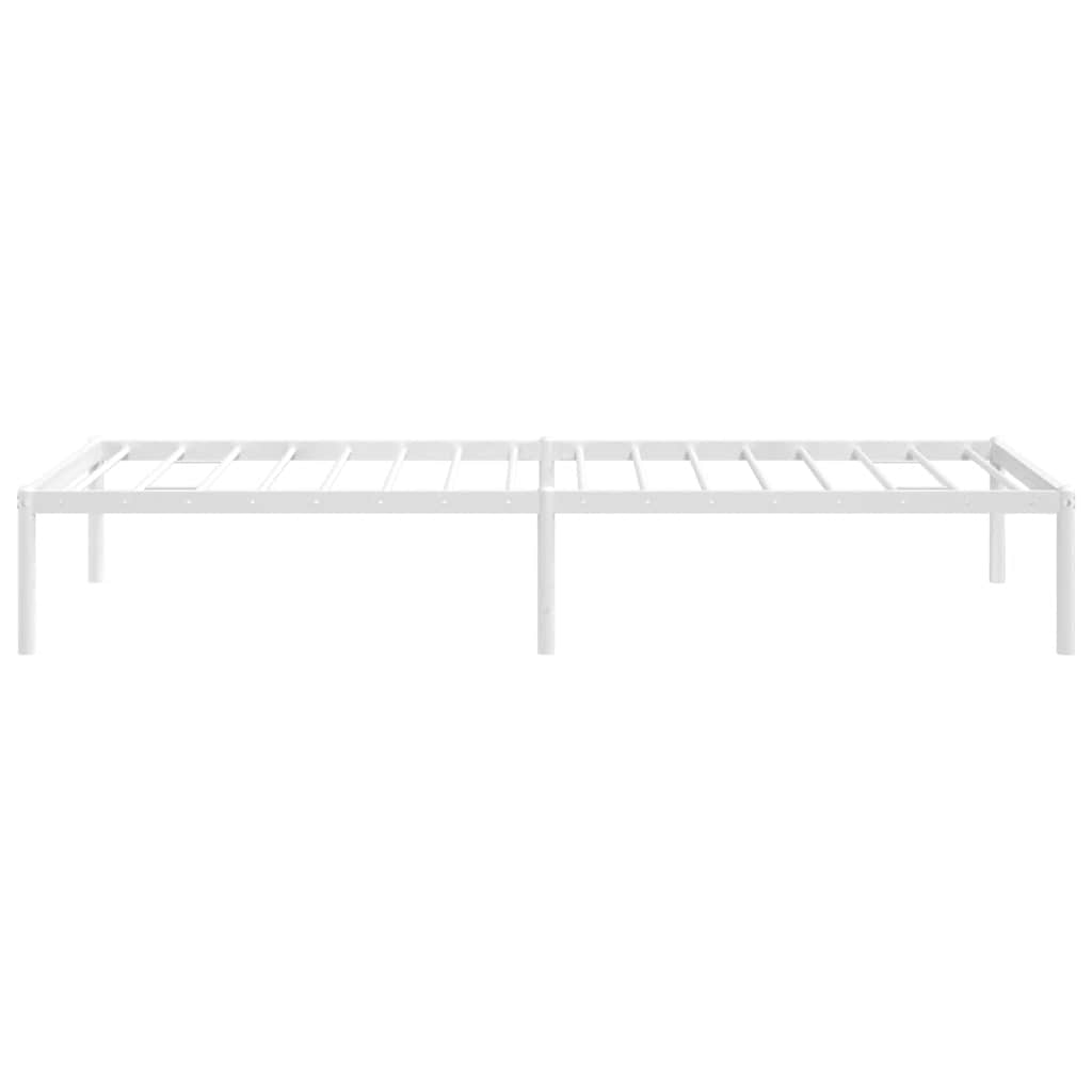 vidaXL Metal Bed Frame without Mattress White 75x190cm 6
