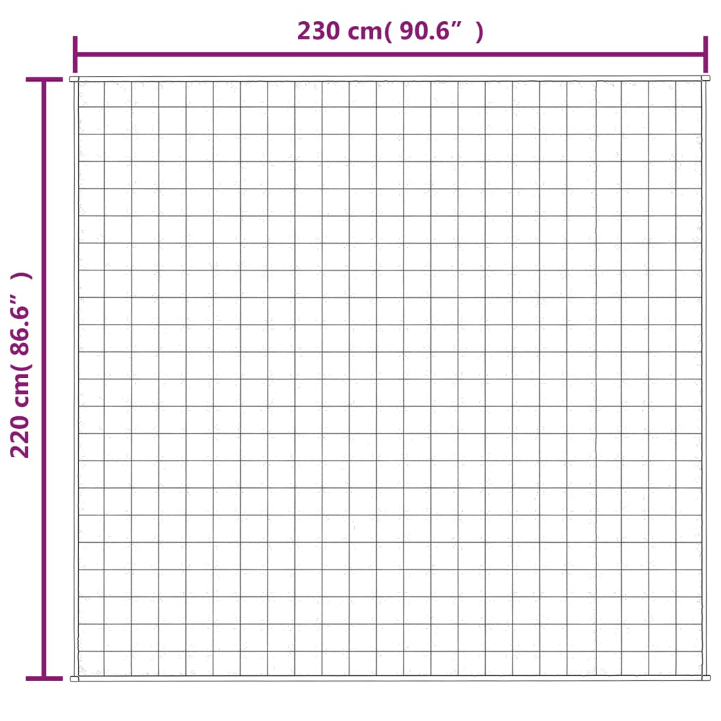 vidaXL Weighted Blanket Grey 220x230 cm King 11 kg Fabric 6