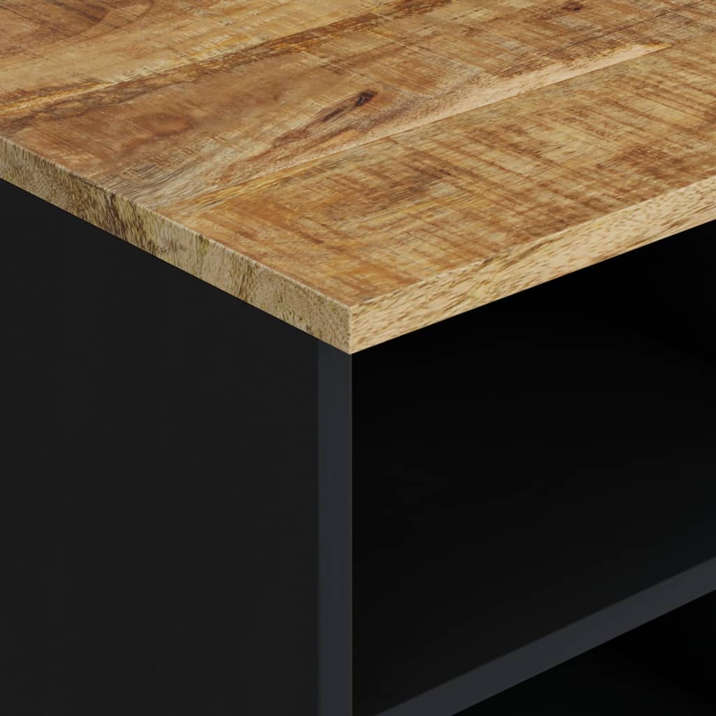 vidaXL TV Cabinet 100x33x46 cm Solid Wood Mango&Engineered Wood 6
