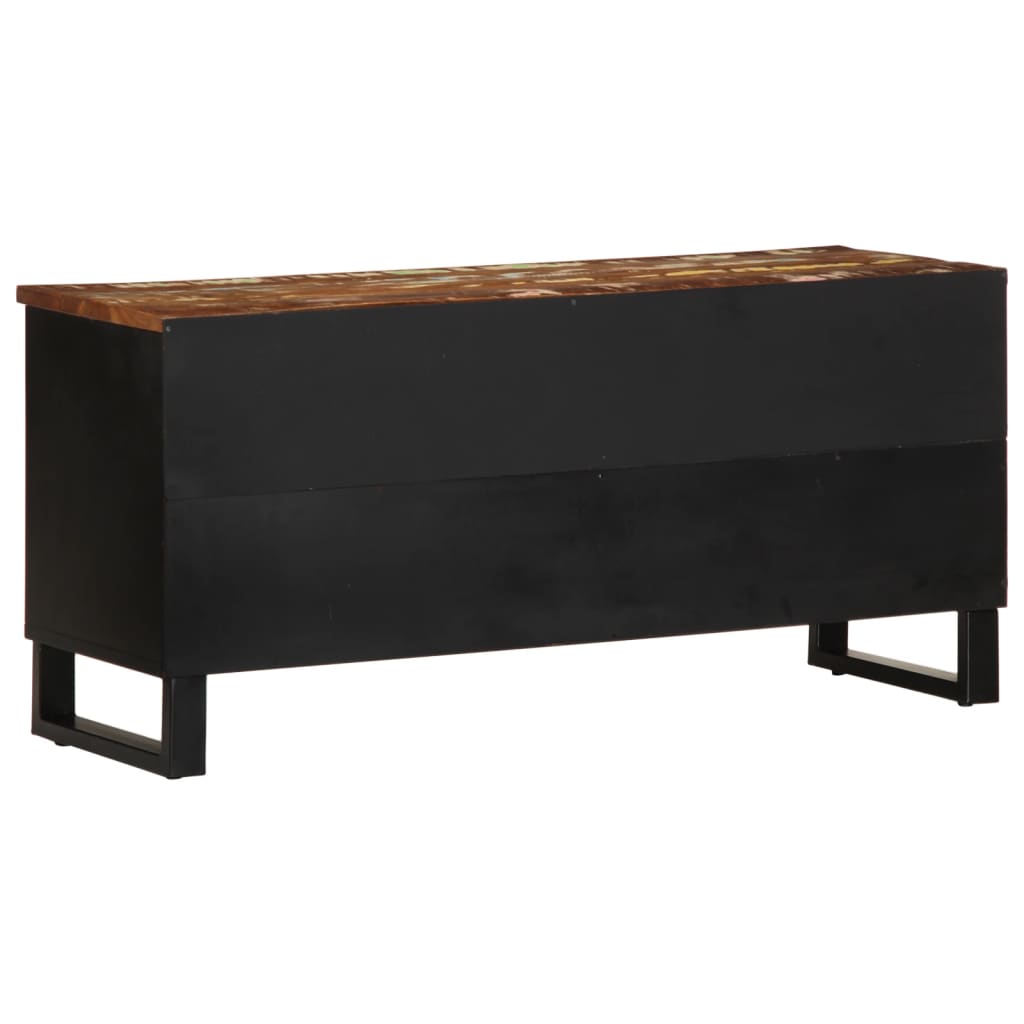 vidaXL TV Cabinet 100x33x46 cm Solid Wood Reclaimed&Engineered Wood 6