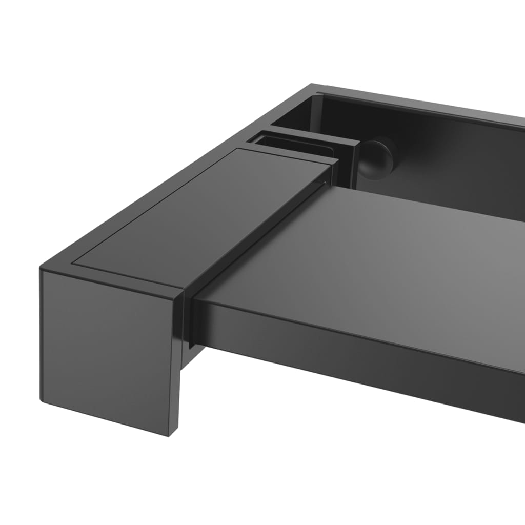 vidaXL Shower Shelf for Walk-in Shower Wall Black 118 cm Aluminium 6