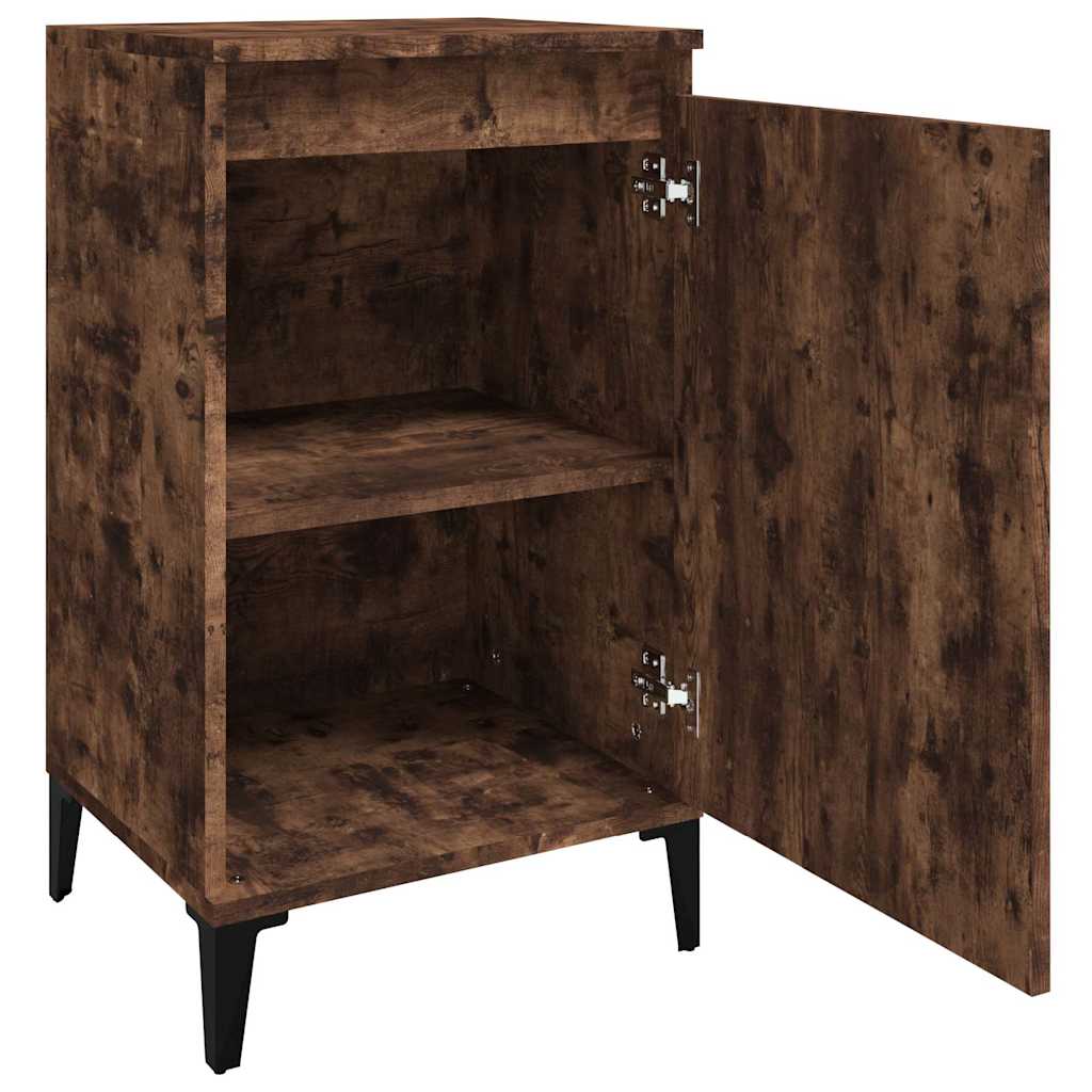 vidaXL Bedside Cabinets 2 pcs Smoked Oak 40x35x70 cm Engineered Wood 6