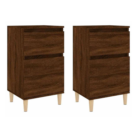 Bedside Cabinets 40x35x70 cm 2 Brown oak