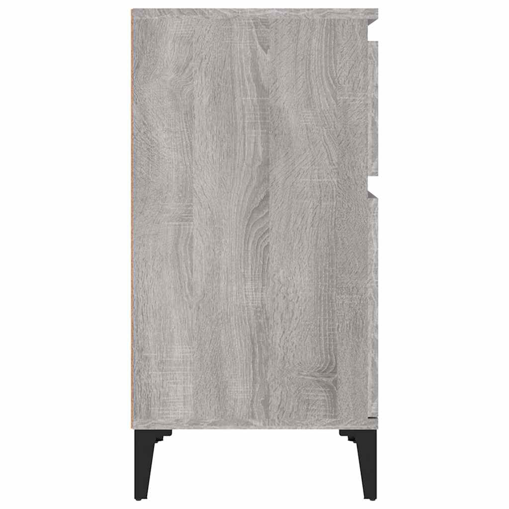 vidaXL Bedside Cabinets 2 pcs Grey Sonoma 40x35x70 cm 6