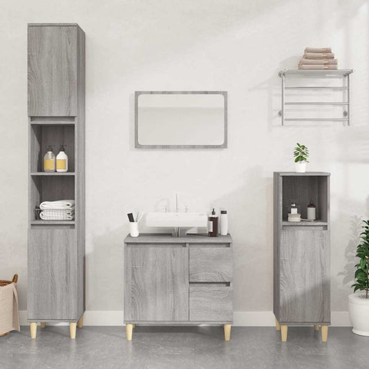 Bathroom Cabinet Engineered Wood Grey sonoma