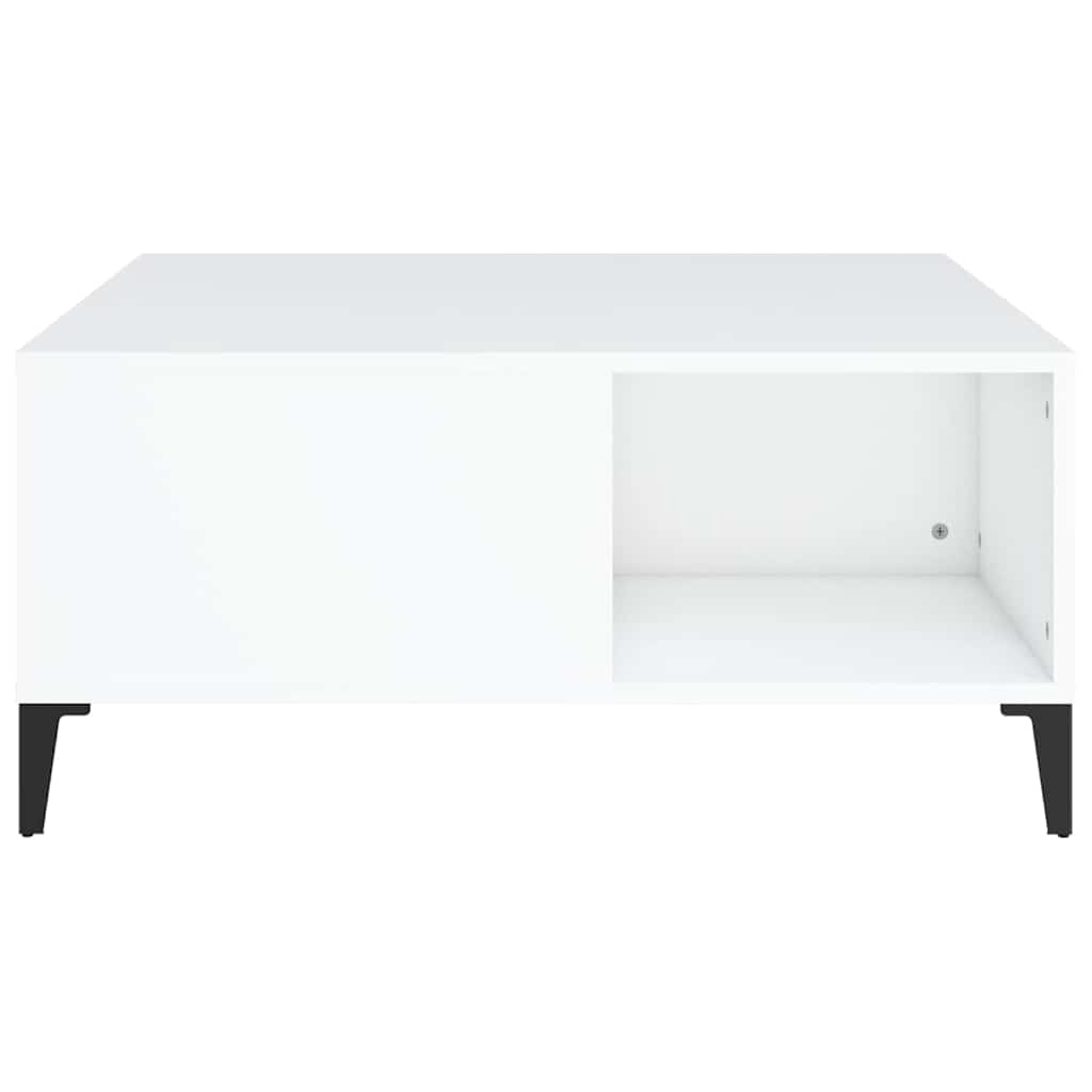 vidaXL Coffee Table White 80x80x36.5 cm Engineered Wood 6