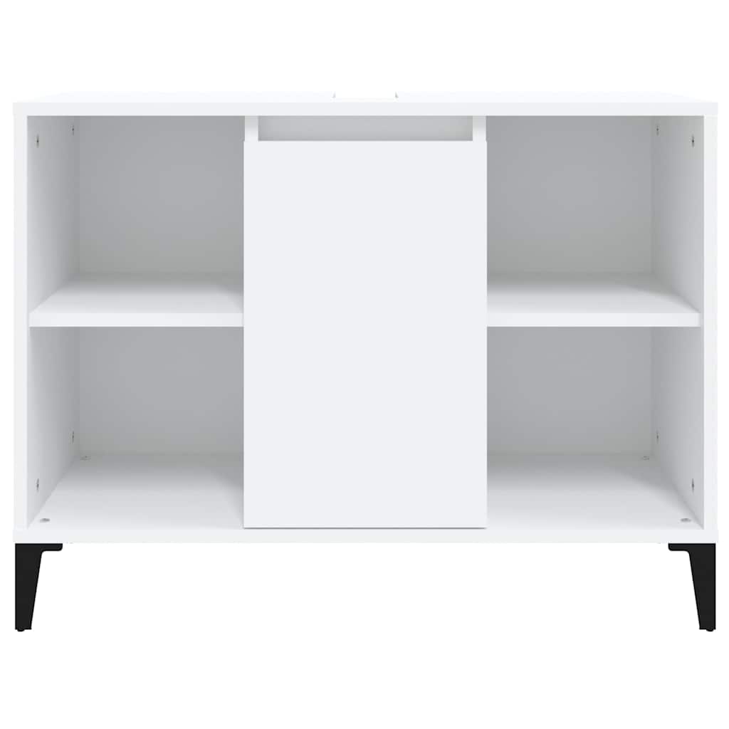 vidaXL Sink Cabinet | White | Engineered wood, Metal | Medium 6