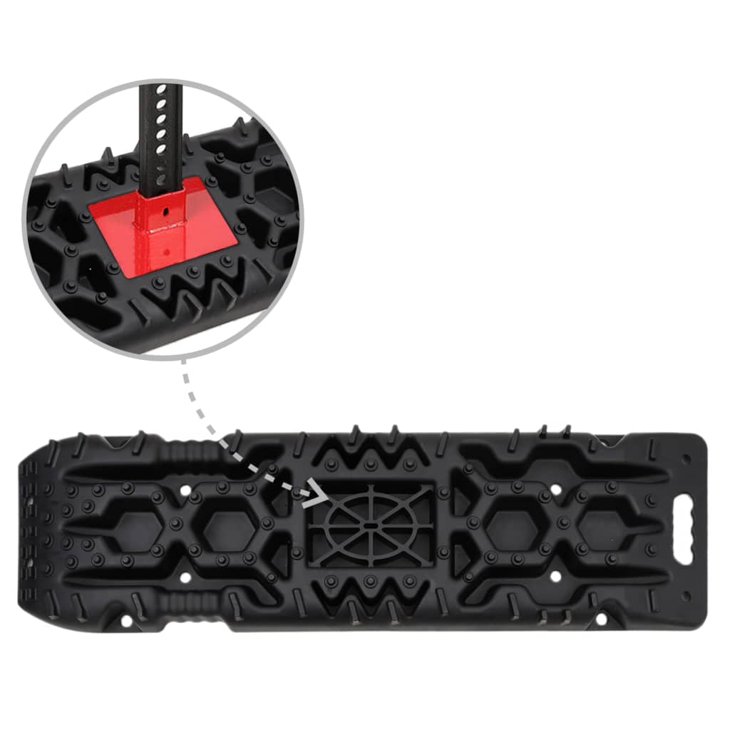 vidaXL Traction Boards 2 pcs Black 107x31x7 cm Nylon 6
