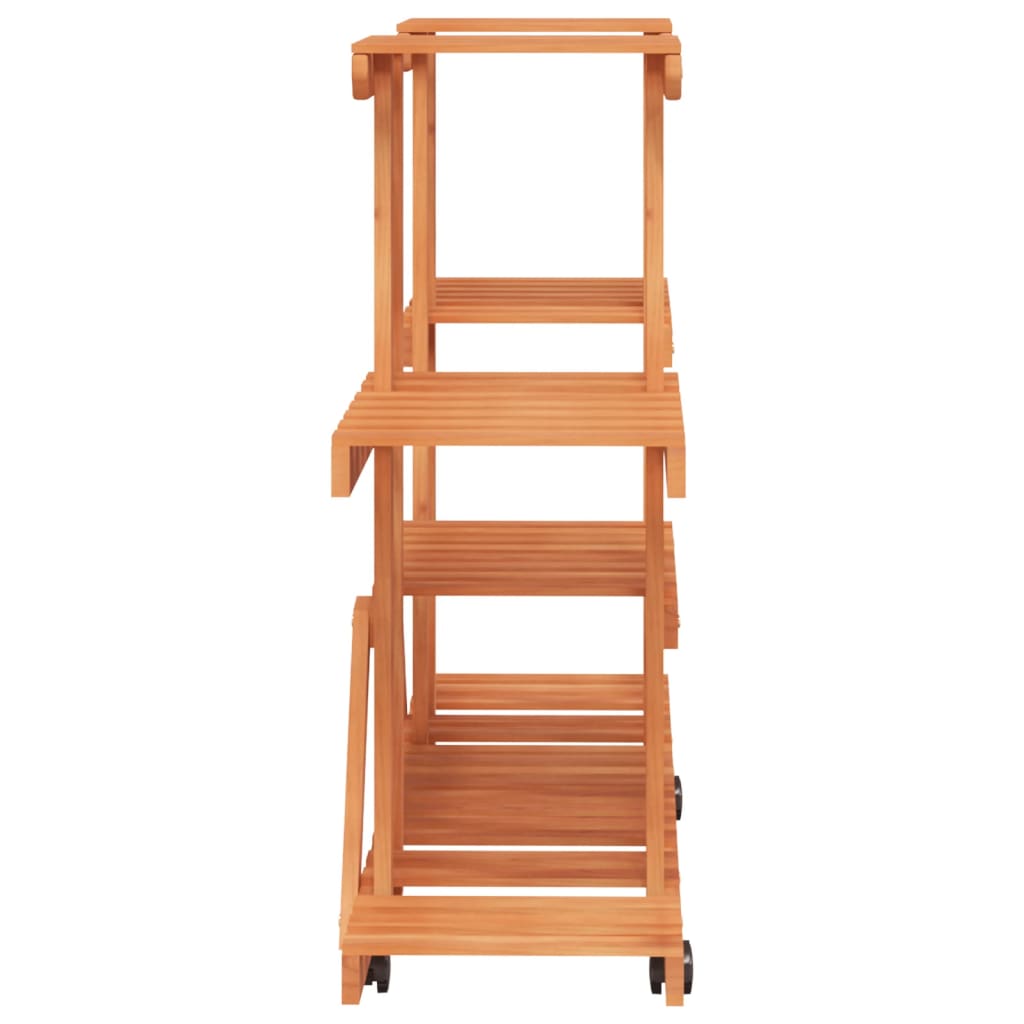 vidaXL Flower Stand with Wheels 110x25x78 cm Solid Wood Fir 6