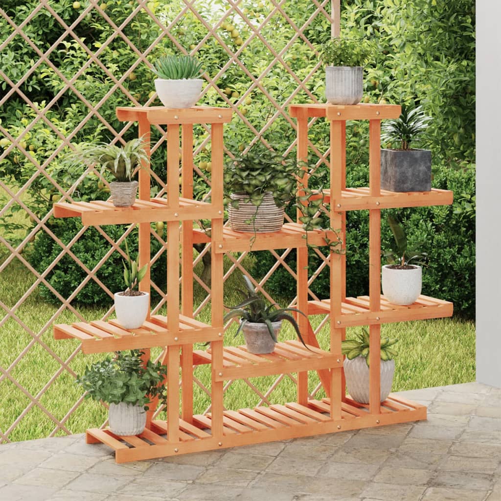 vidaXL Flower Stand Solid Wood Fir Light Brown