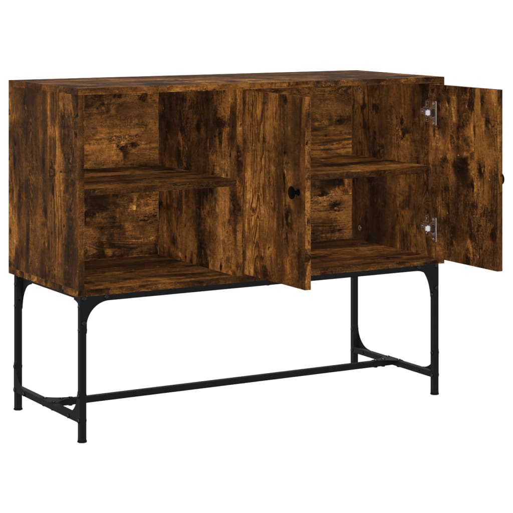 vidaXL Sideboard Smoked Oak 100x40x79.5 cm Engineered Wood 6