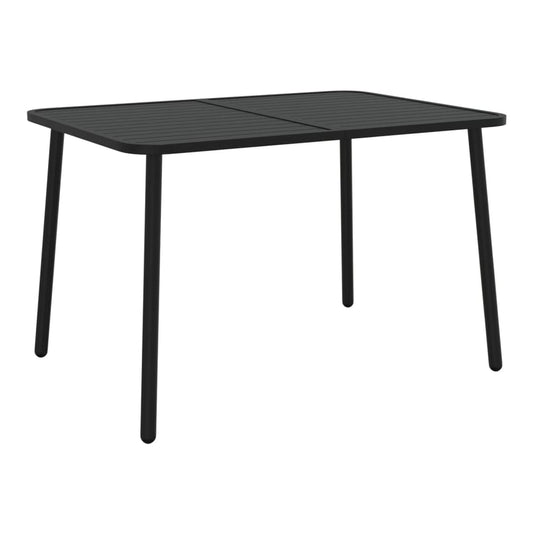 Garden Table Anthracite Steel 110 cm 80 cm