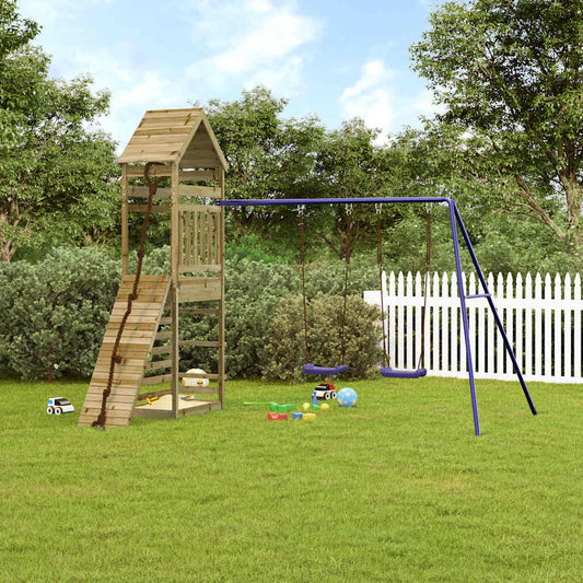 Outdoor Playset Solid Wood Pine Solid impregnated pinewood