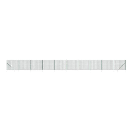 Wire Mesh Fence with Spike Anchors Green 1.4 m