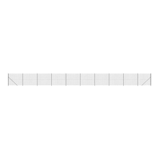 Wire Mesh Fence with Flange Anthracite 1.4 m
