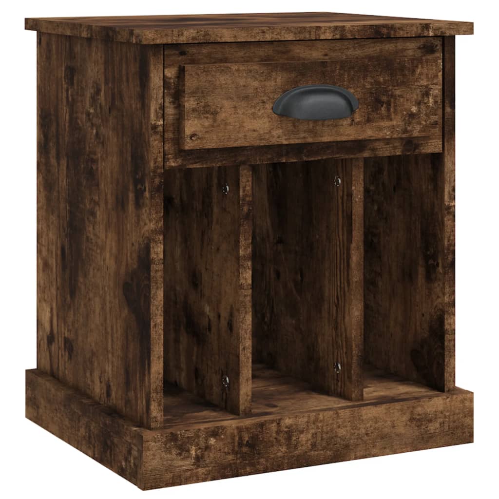 vidaXL Bedside Cabinets 2 pcs Smoked Oak 43x36x50 cm 6