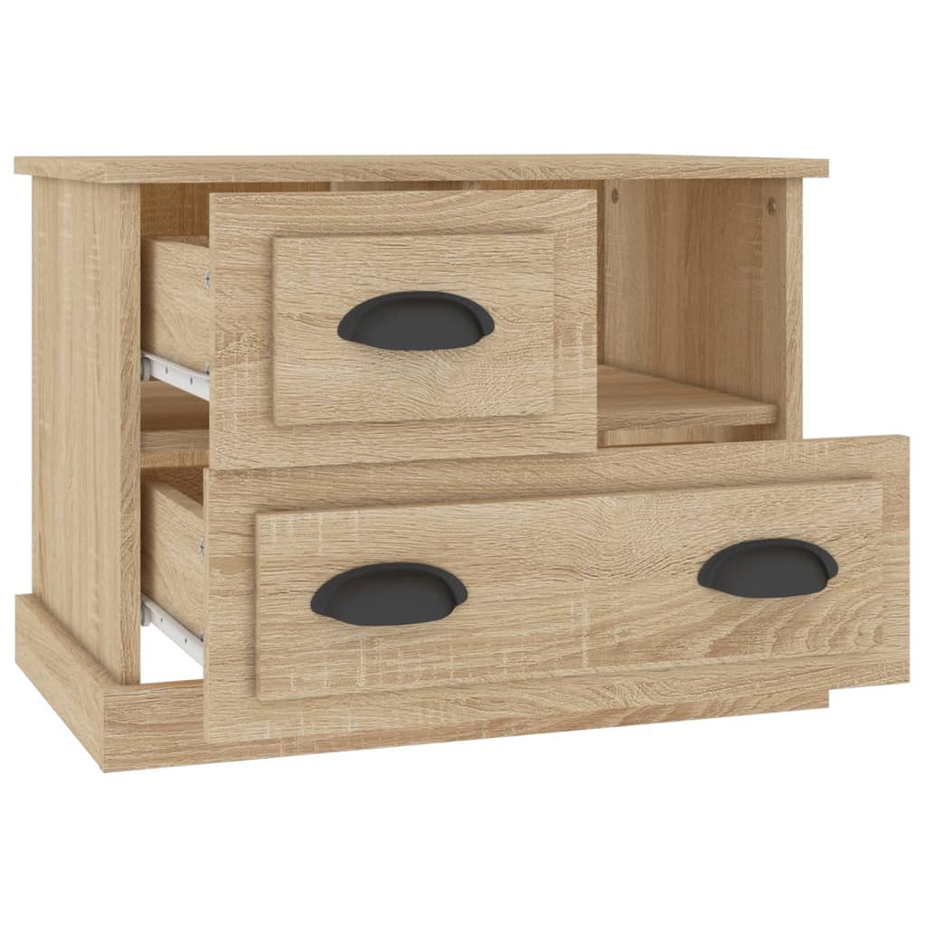 vidaXL Bedside Cabinet Sonoma Oak 60x39x45 cm 6