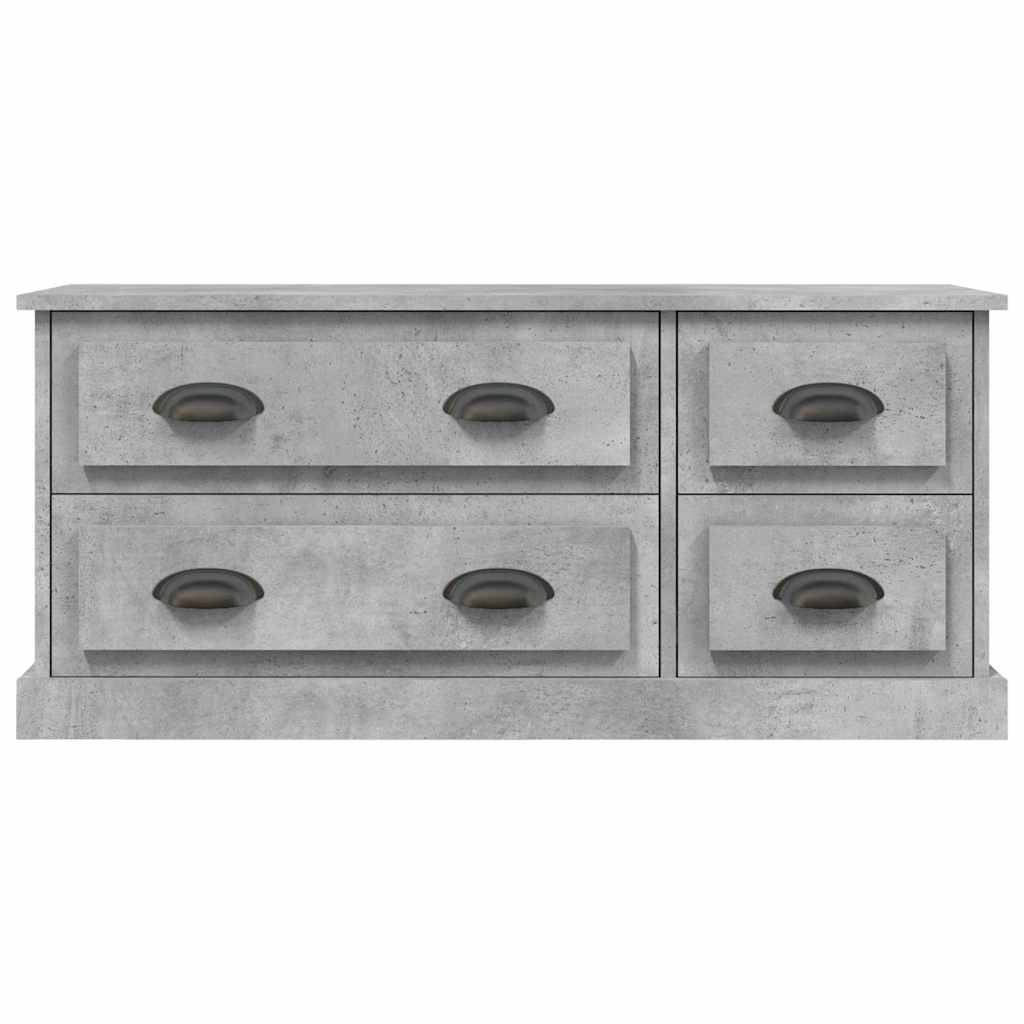 vidaXL TV Cabinet Concrete Grey 100x35.5x45 cm Engineered Wood 6