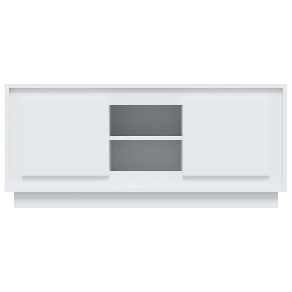 vidaXL TV Cabinet White 102x35x45 cm Engineered Wood 6