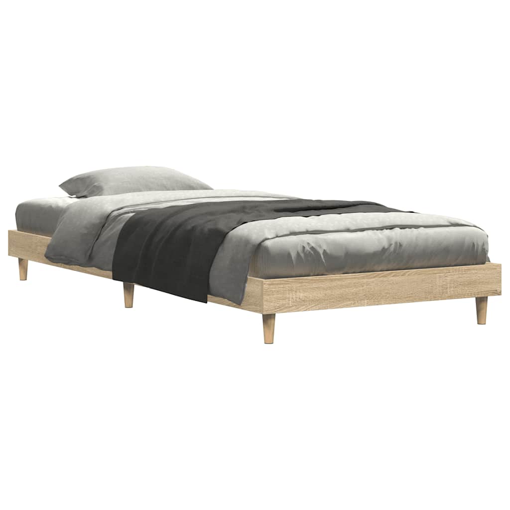 Bed Frame without Mattress Engineered Wood Length 190 cm Sonoma oak 75 cm