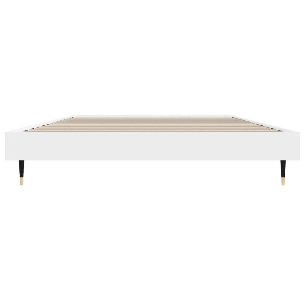 vidaXL Bed Frame without Mattress White 90x200 cm Engineered Wood 6