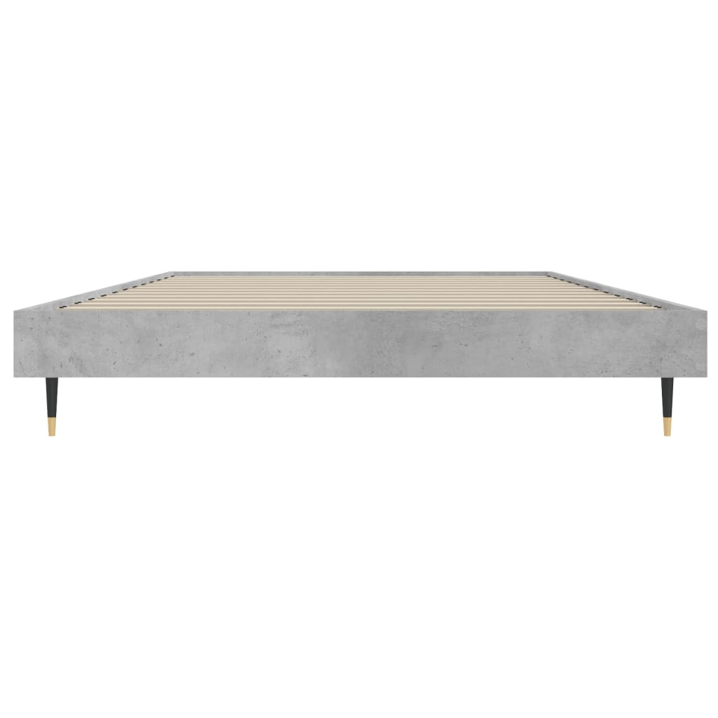 vidaXL Bed Frame without Mattress Concrete Grey 90x200 cm 6