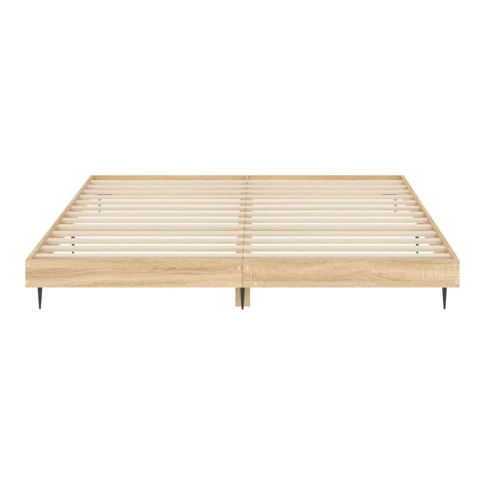 Bed Frame without Mattress Engineered Wood Length 200 cm Sonoma Oak 120 cm