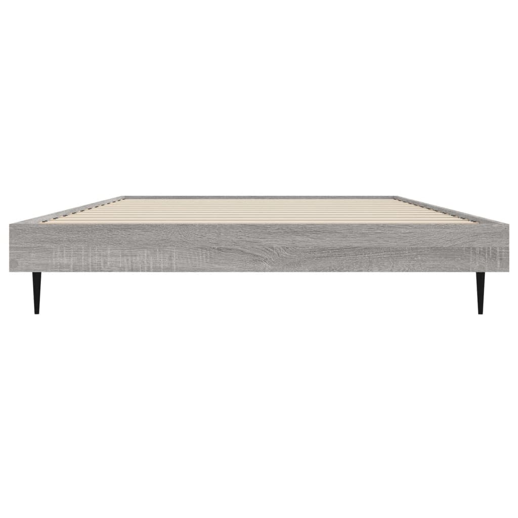 vidaXL Bed Frame without Mattress Grey Sonoma 90x190 cm Single Engineered Wood 6
