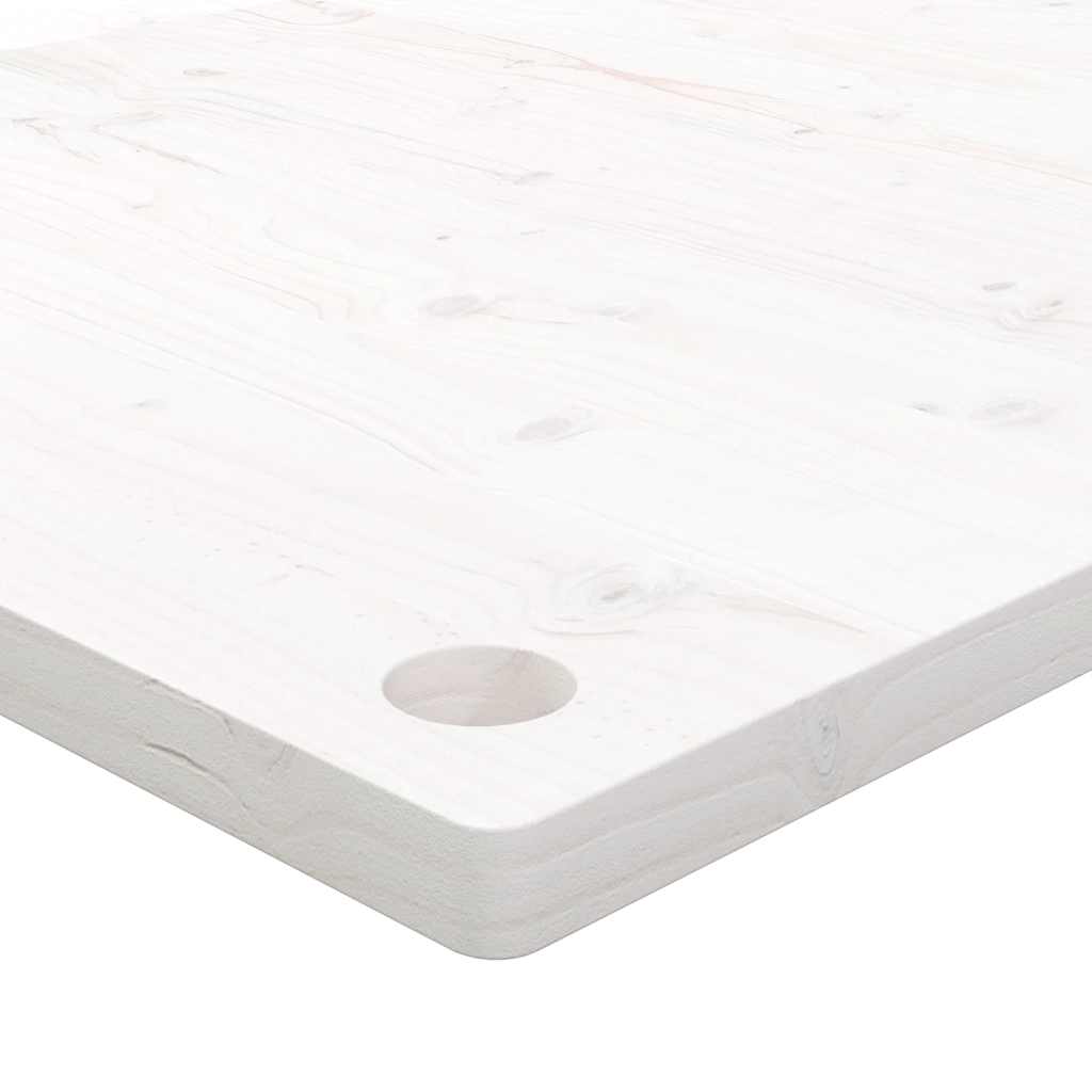 vidaXL Desk Top White 110x55x2.5 cm Solid Wood Pine 6
