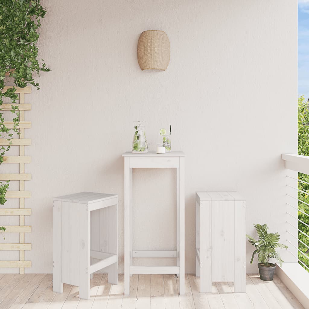 vidaXL Bar Stools 2 pcs Solid Wood Pine