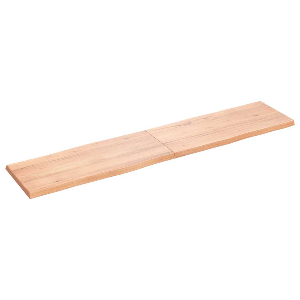 Table Top Solid Wood Oak Live Edge Light brown Depth 40 cm 180 cm 4 cm