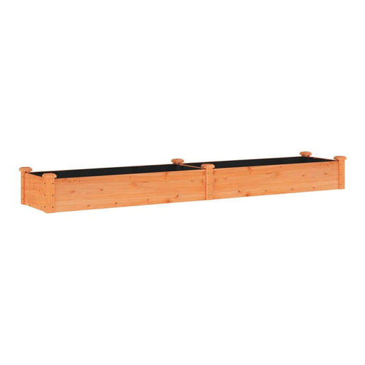 Garden Raised Bed with Liner Solid Wood Fir Brown 45 cm