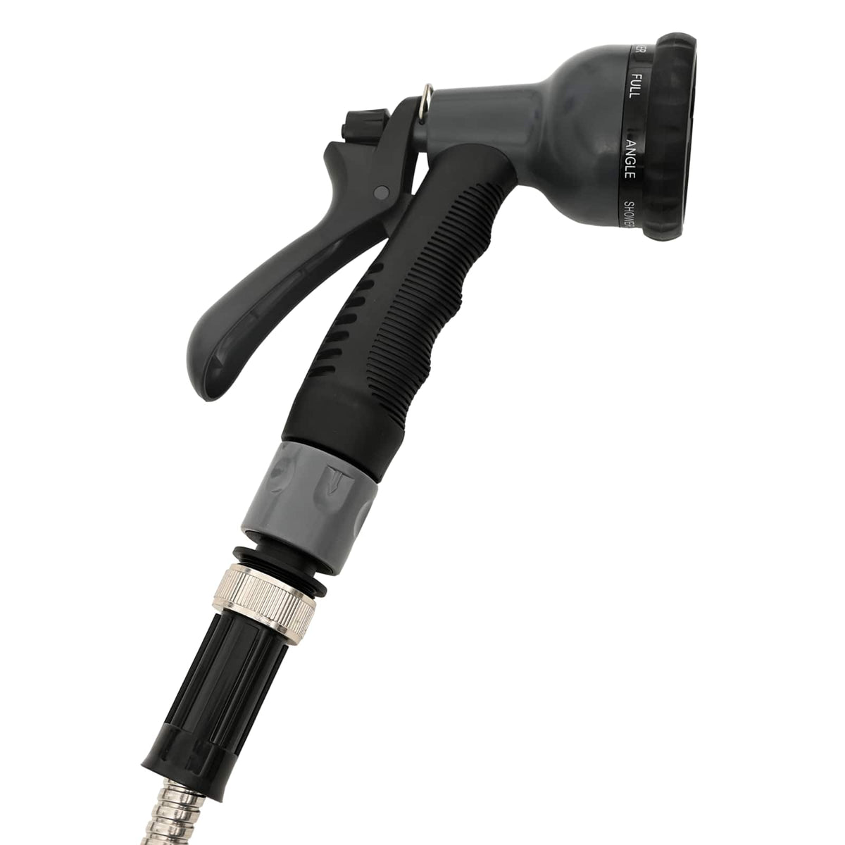 Garden Hose with Spray Nozzle Silver 0,6" Stainless Steel 22.5 m