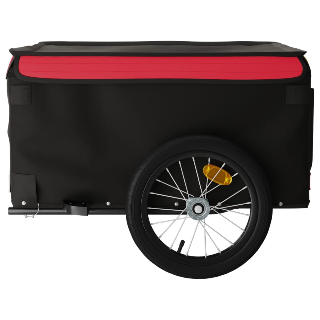 vidaXL Bike Trailer Black and Red 45 kg Iron 6