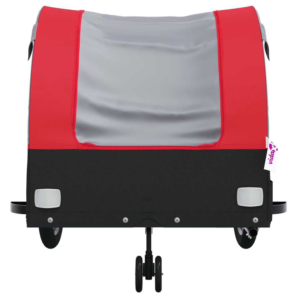vidaXL Bike Trailer Black and Red 45 kg Iron 6