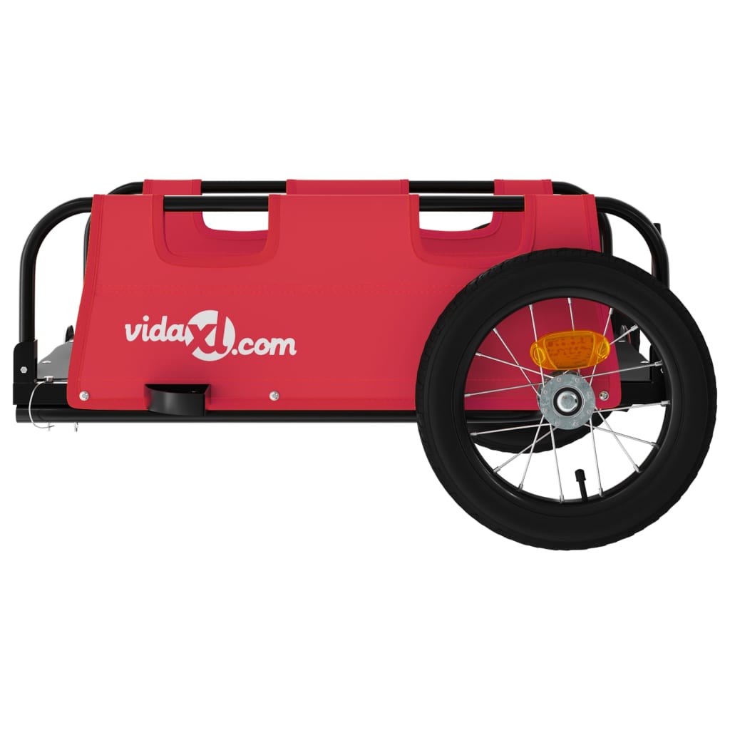 vidaXL Bike Trailer Red Oxford Fabric and Iron 6