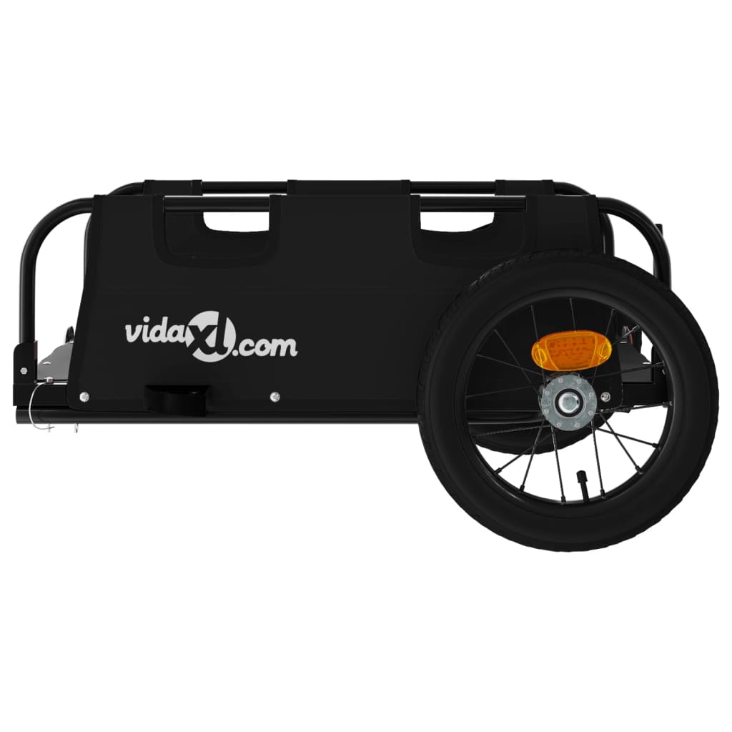 vidaXL Bike Trailer Black Oxford Fabric and Iron 6
