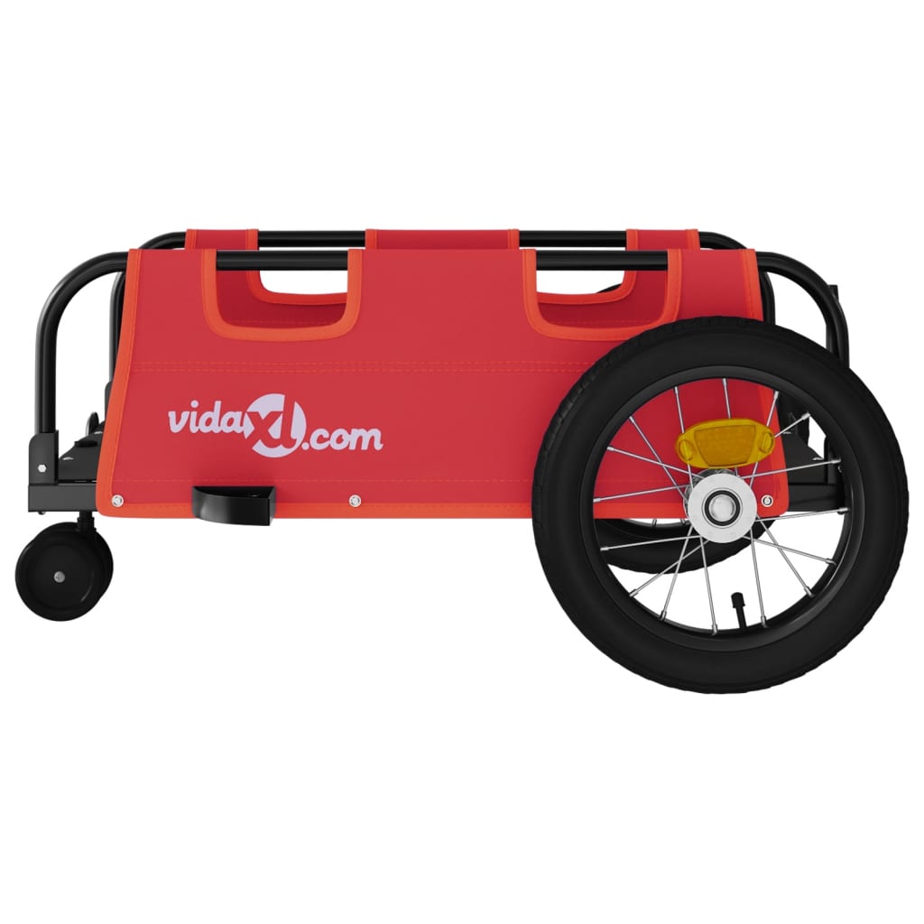 vidaXL Bike Trailer Red Oxford Fabric and Iron 6