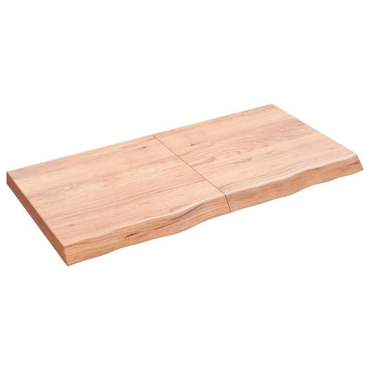 Bathroom Countertop 40x60x(2-6) Solid Wood Light Brown 120 cm