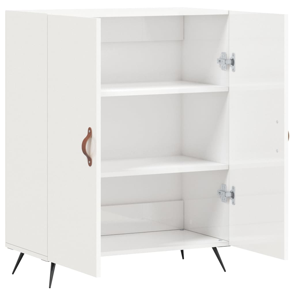 vidaXL Sideboard High Gloss White 69.5x34x90 cm Engineered Wood 6