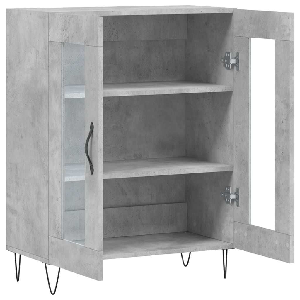 vidaXL Sideboard Concrete Grey 69.5x34x90 cm Engineered Wood 6