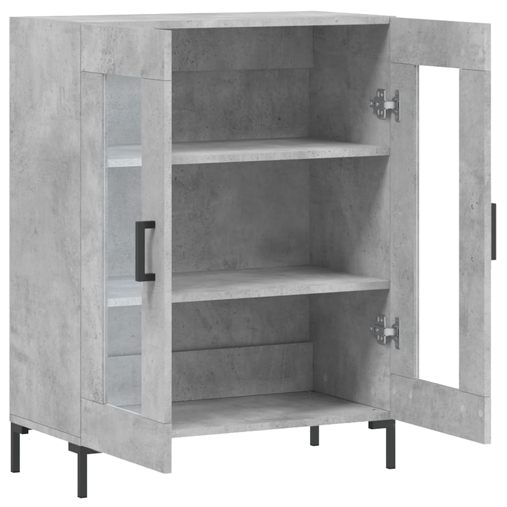 vidaXL Sideboard Concrete Grey 69.5x34x90 cm Engineered Wood 6