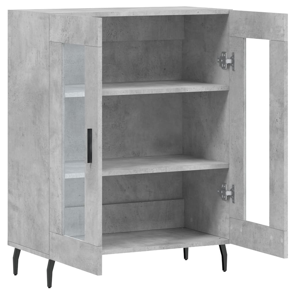 vidaXL Sideboard Concrete Grey 69.5x34x90 cm Engineered Wood 6