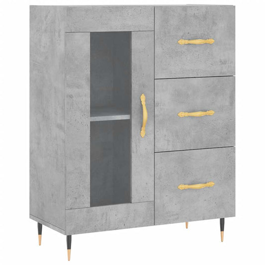 vidaXL Sideboard Concrete Grey 69.5x34x90 cm Engineered Wood 2