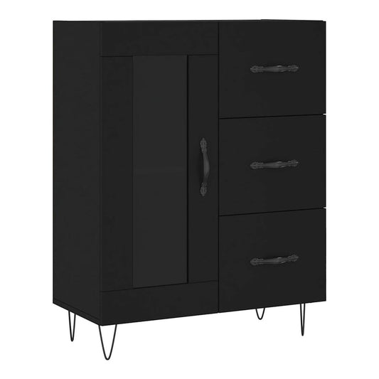 Sideboard 69,5x34x90 cm Engineered Wood Black