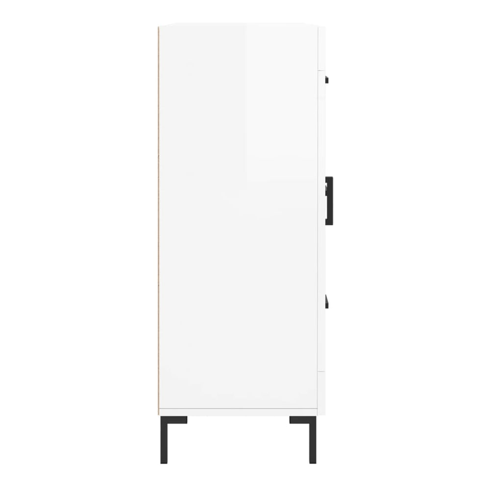 Sideboard 69,5x34x90 cm Engineered Wood High gloss white