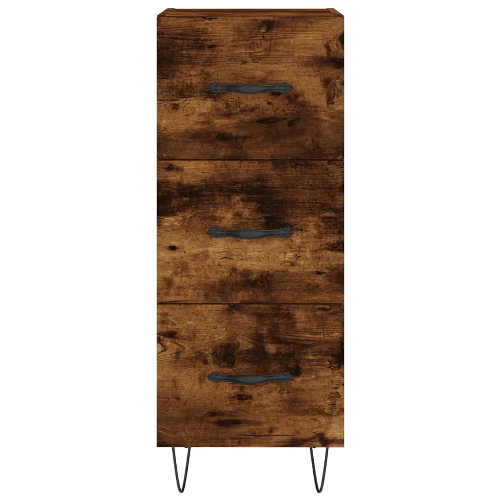vidaXL Sideboard Smoked Oak 34.5x34x90 cm Engineered Wood 6